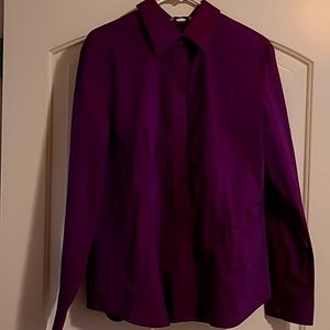 New Women XL Long-sleeved Purple Blouse